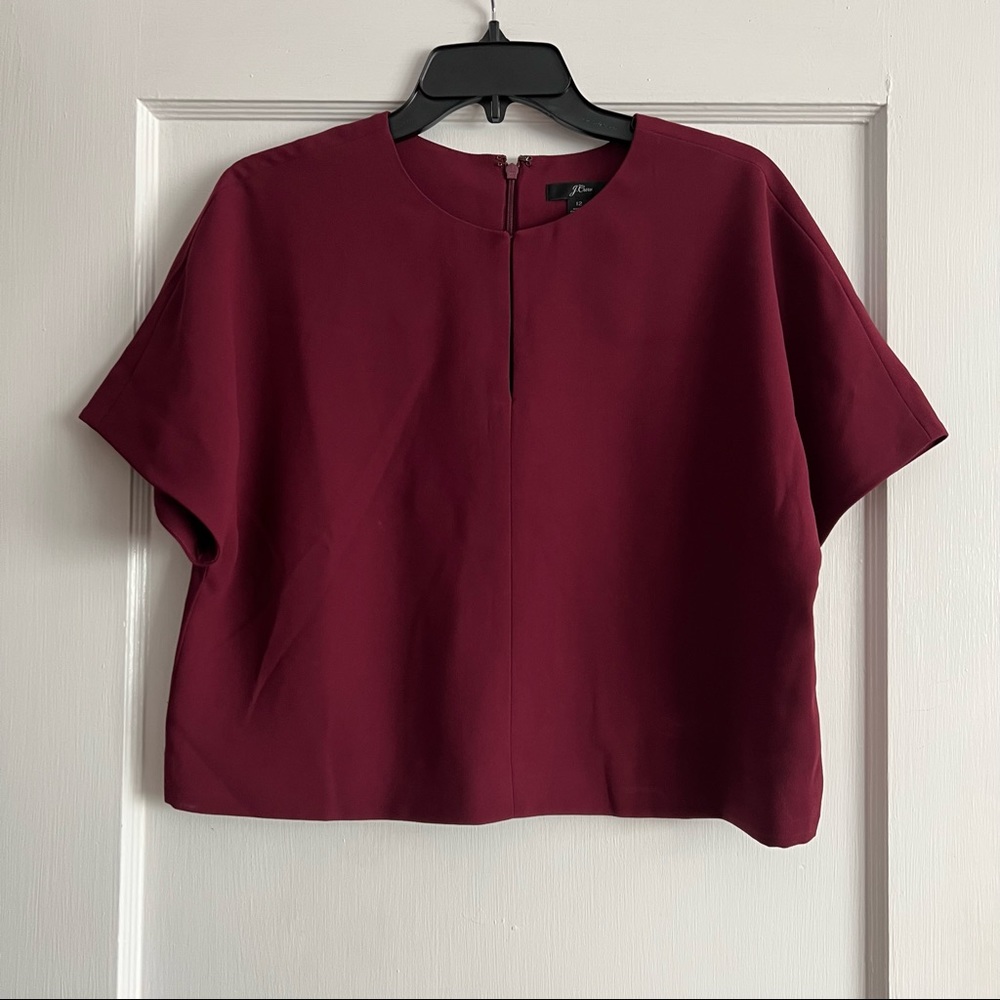 J.Crew Cropped Cap-Sleeve Top